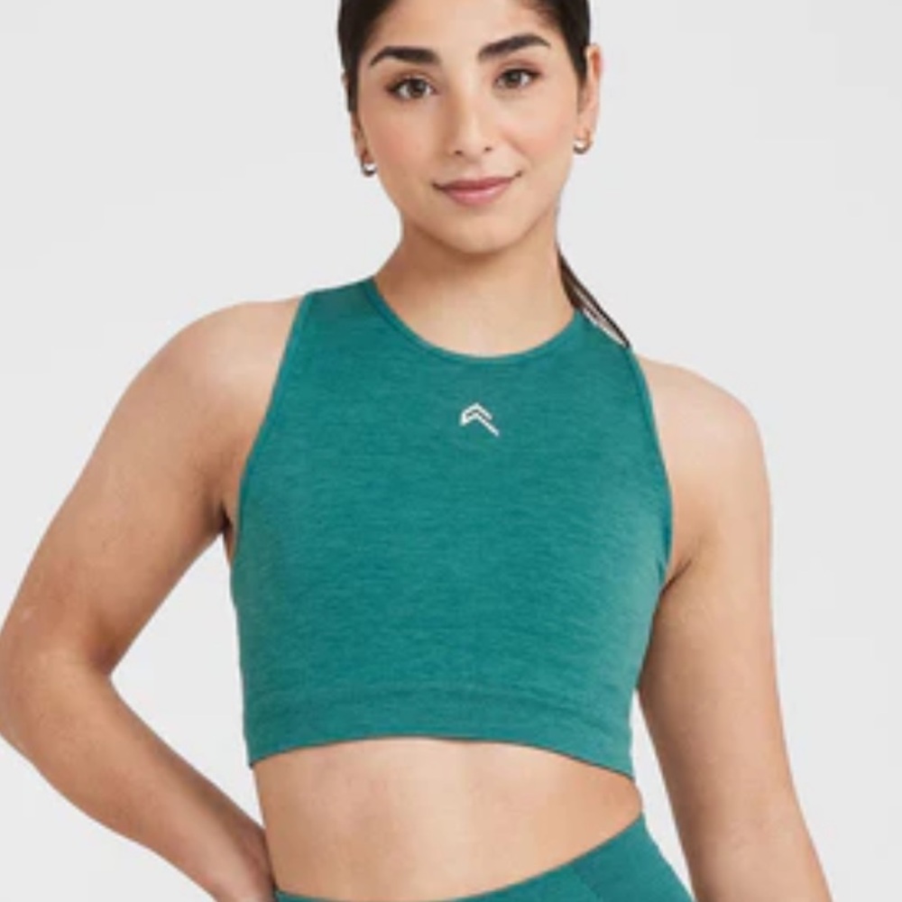 Oner Active Teal Green Sleeveless Crop Top